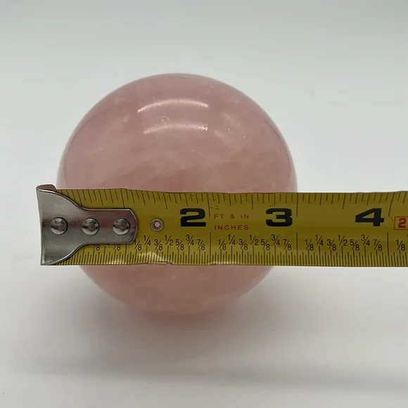 Rose Quartz Pink Sphere - ~ 2.25 lbs - Picture 10 of 10